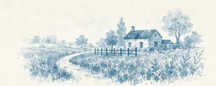 De Carne Countryside Farmhouse, Wooden Fence and Meadow Road